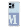 スリムプロテクションプレミアムケース with MagSafe［ オリジナル - initial two tone - M blue ］
