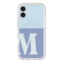 スリムプロテクションプレミアムケース with MagSafe［ オリジナル - initial two tone - M blue ］