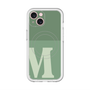 スリムプロテクションプレミアムケース with MagSafe［ オリジナル - initial two tone - M green ］