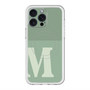 スリムプロテクションプレミアムケース with MagSafe［ オリジナル - initial two tone - M green ］