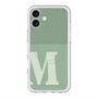 スリムプロテクションプレミアムケース with MagSafe［ オリジナル - initial two tone - M green ］