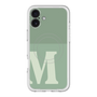 スリムプロテクションプレミアムケース with MagSafe［ オリジナル - initial two tone - M green ］