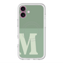 スリムプロテクションプレミアムケース with MagSafe［ オリジナル - initial two tone - M green ］