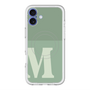 スリムプロテクションプレミアムケース with MagSafe［ オリジナル - initial two tone - M green ］