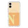 スリムプロテクションプレミアムケース with MagSafe［ オリジナル - initial two tone - N orange ］