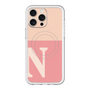 スリムプロテクションプレミアムケース with MagSafe［ オリジナル - initial two tone - N pink ］