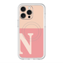 スリムプロテクションプレミアムケース with MagSafe［ オリジナル - initial two tone - N pink ］