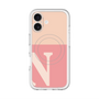 スリムプロテクションプレミアムケース with MagSafe［ オリジナル - initial two tone - N pink ］