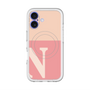 スリムプロテクションプレミアムケース with MagSafe［ オリジナル - initial two tone - N pink ］