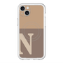 スリムプロテクションプレミアムケース with MagSafe［ オリジナル - initial two tone - N brown ］