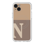スリムプロテクションプレミアムケース with MagSafe［ オリジナル - initial two tone - N brown ］