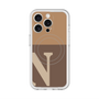 スリムプロテクションプレミアムケース with MagSafe［ オリジナル - initial two tone - N brown ］