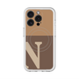 スリムプロテクションプレミアムケース with MagSafe［ オリジナル - initial two tone - N brown ］