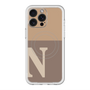 スリムプロテクションプレミアムケース with MagSafe［ オリジナル - initial two tone - N brown ］