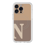 スリムプロテクションプレミアムケース with MagSafe［ オリジナル - initial two tone - N brown ］