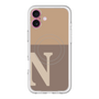 スリムプロテクションプレミアムケース with MagSafe［ オリジナル - initial two tone - N brown ］
