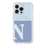 スリムプロテクションプレミアムケース with MagSafe［ オリジナル - initial two tone - N blue ］