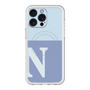 スリムプロテクションプレミアムケース with MagSafe［ オリジナル - initial two tone - N blue ］