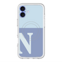 スリムプロテクションプレミアムケース with MagSafe［ オリジナル - initial two tone - N blue ］