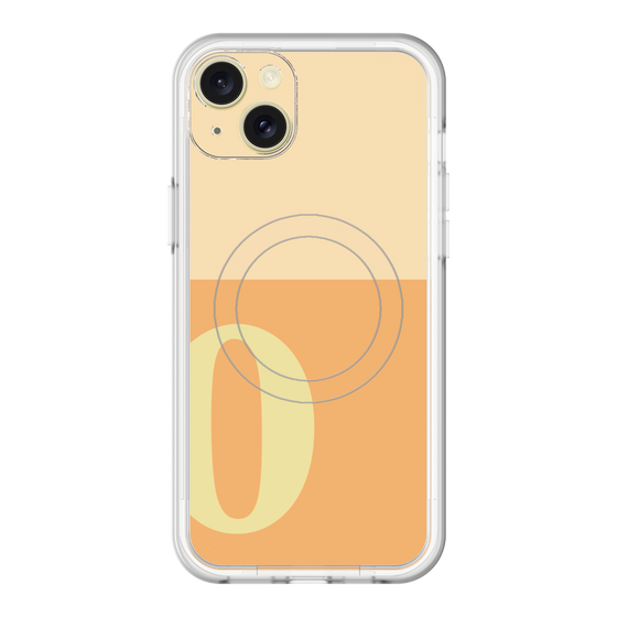 スリムプロテクションプレミアムケース with MagSafe［ オリジナル - initial two tone - O orange ］