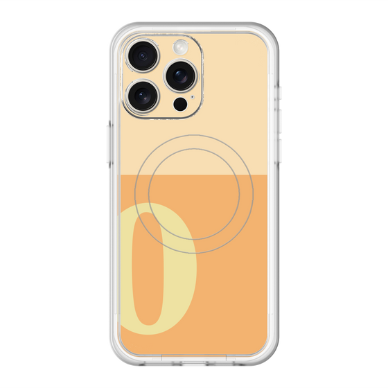 スリムプロテクションプレミアムケース with MagSafe［ オリジナル - initial two tone - O orange ］