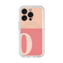 スリムプロテクションプレミアムケース with MagSafe［ オリジナル - initial two tone - O pink ］