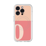 スリムプロテクションプレミアムケース with MagSafe［ オリジナル - initial two tone - O pink ］