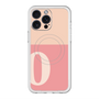 スリムプロテクションプレミアムケース with MagSafe［ オリジナル - initial two tone - O pink ］