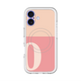 スリムプロテクションプレミアムケース with MagSafe［ オリジナル - initial two tone - O pink ］