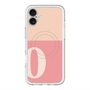 スリムプロテクションプレミアムケース with MagSafe［ オリジナル - initial two tone - O pink ］