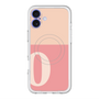 スリムプロテクションプレミアムケース with MagSafe［ オリジナル - initial two tone - O pink ］