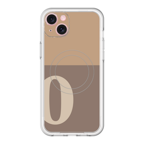 スリムプロテクションプレミアムケース with MagSafe［ オリジナル - initial two tone - O brown ］