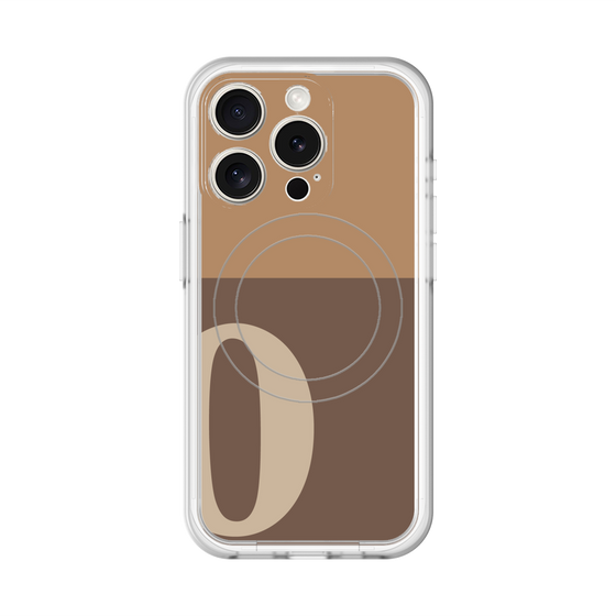 スリムプロテクションプレミアムケース with MagSafe［ オリジナル - initial two tone - O brown ］