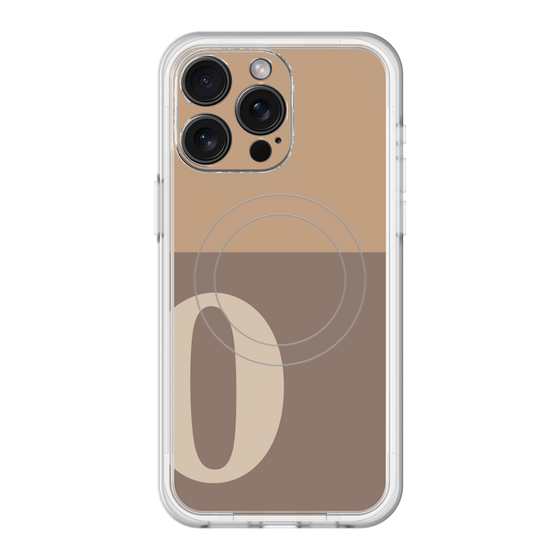スリムプロテクションプレミアムケース with MagSafe［ オリジナル - initial two tone - O brown ］