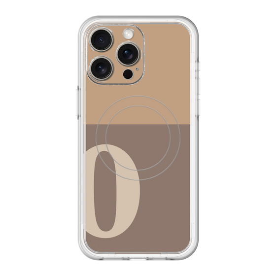 スリムプロテクションプレミアムケース with MagSafe［ オリジナル - initial two tone - O brown ］