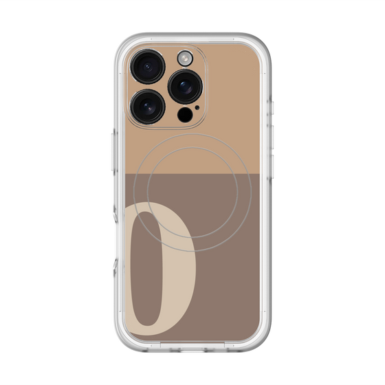 スリムプロテクションプレミアムケース with MagSafe［ オリジナル - initial two tone - O brown ］