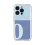 スリムプロテクションプレミアムケース with MagSafe［ オリジナル - initial two tone - O blue ］