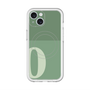 スリムプロテクションプレミアムケース with MagSafe［ オリジナル - initial two tone - O green ］