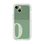 スリムプロテクションプレミアムケース with MagSafe［ オリジナル - initial two tone - O green ］