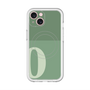 スリムプロテクションプレミアムケース with MagSafe［ オリジナル - initial two tone - O green ］