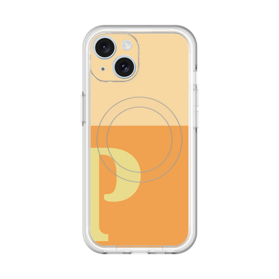 スリムプロテクションプレミアムケース with MagSafe［ オリジナル - initial two tone - P orange ］