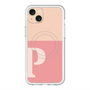 スリムプロテクションプレミアムケース with MagSafe［ オリジナル - initial two tone - P pink ］