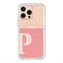 スリムプロテクションプレミアムケース with MagSafe［ オリジナル - initial two tone - P pink ］