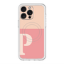 スリムプロテクションプレミアムケース with MagSafe［ オリジナル - initial two tone - P pink ］
