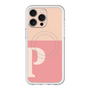 スリムプロテクションプレミアムケース with MagSafe［ オリジナル - initial two tone - P pink ］