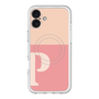 スリムプロテクションプレミアムケース with MagSafe［ オリジナル - initial two tone - P pink ］