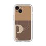 スリムプロテクションプレミアムケース with MagSafe［ オリジナル - initial two tone - P brown ］