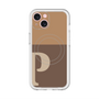 スリムプロテクションプレミアムケース with MagSafe［ オリジナル - initial two tone - P brown ］