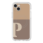 スリムプロテクションプレミアムケース with MagSafe［ オリジナル - initial two tone - P brown ］