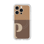 スリムプロテクションプレミアムケース with MagSafe［ オリジナル - initial two tone - P brown ］